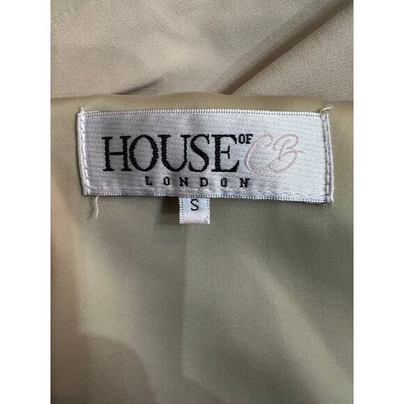 House Of London Tan Cream V-Neckline Sleeveless Romper Size Small - Picture 12 of 16